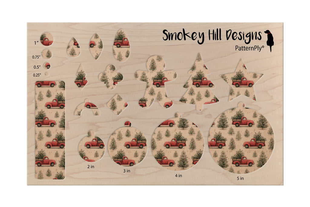 PatternPly® Naturals Red Christmas Trucks product photo 3