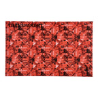 PatternPly® Transparent Red Glitz sheet showing the pattern