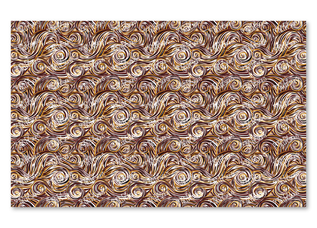 PatternPly® Scattered Red, Gold, and Black Swirls