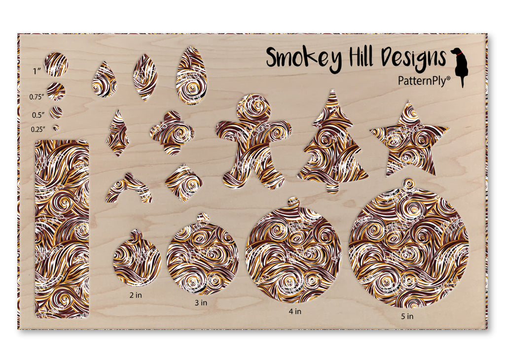 PatternPly® Scattered Red, Gold, and Black Swirls product photo 3