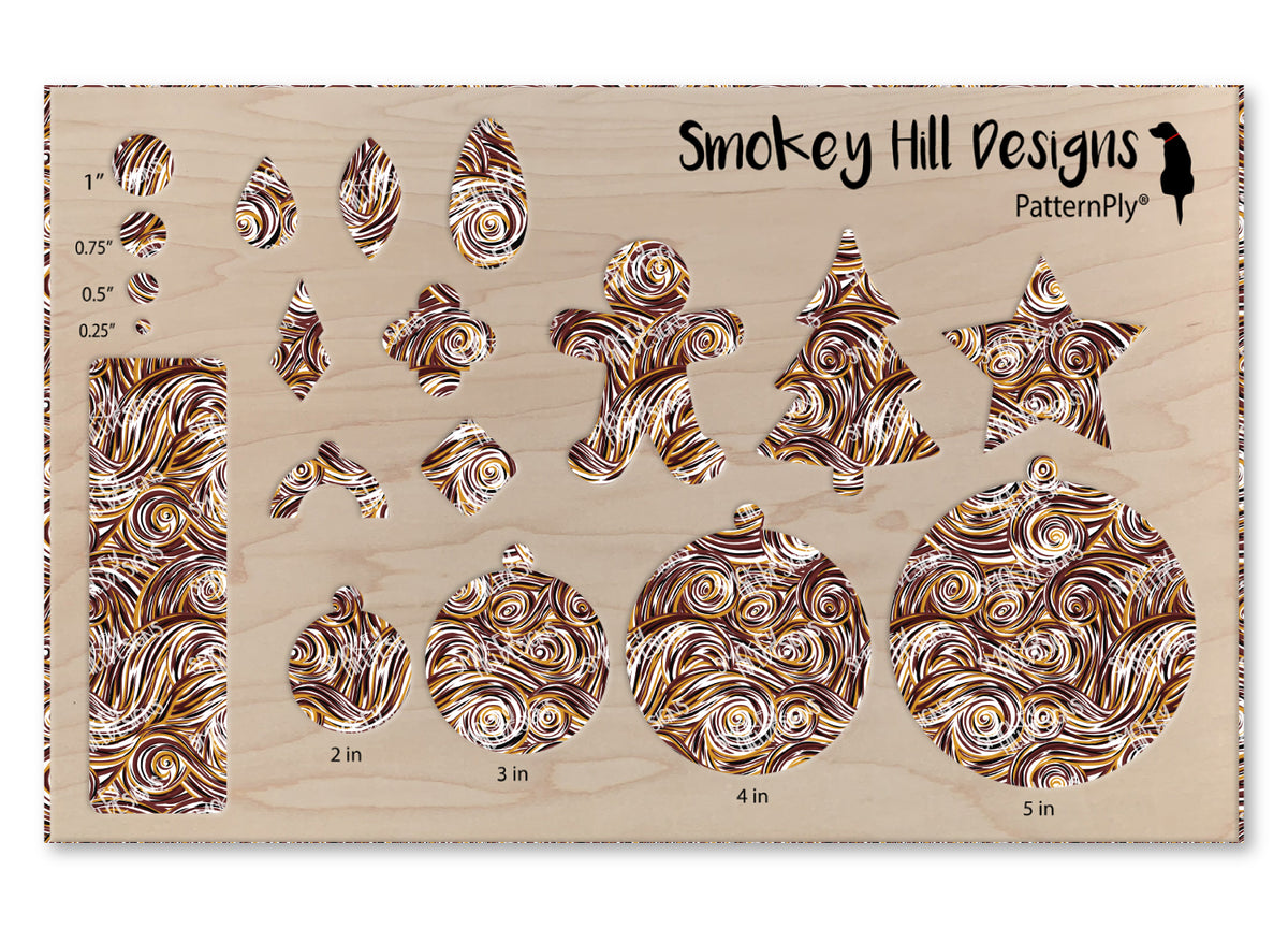 PatternPly® Scattered Red, Gold, and Black Swirls product photo 3