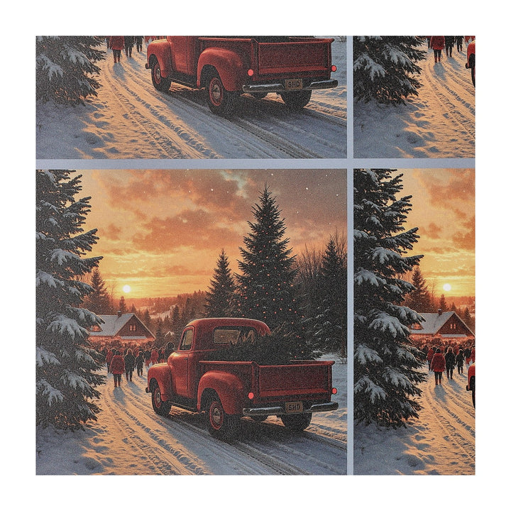PatternPly® Full Coverage Red Truck and Christmas Tree 3 sizes