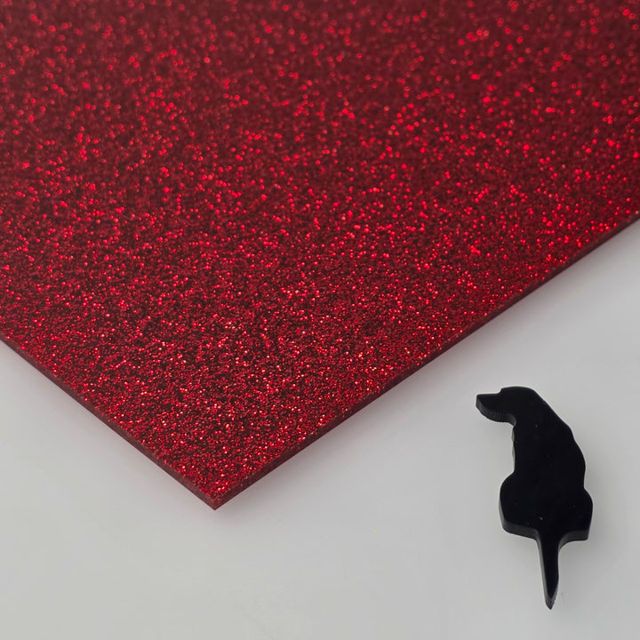 1/8" Red Glitter Acrylic Sheet