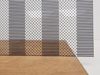 PatternPly® Scattered Repeating US Flag BLACK sheet showing the pattern