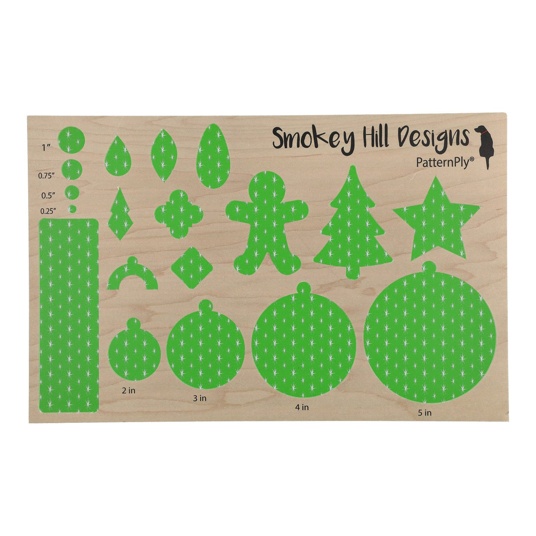 PatternPly® Full Coverage Retro Green Snowflakes