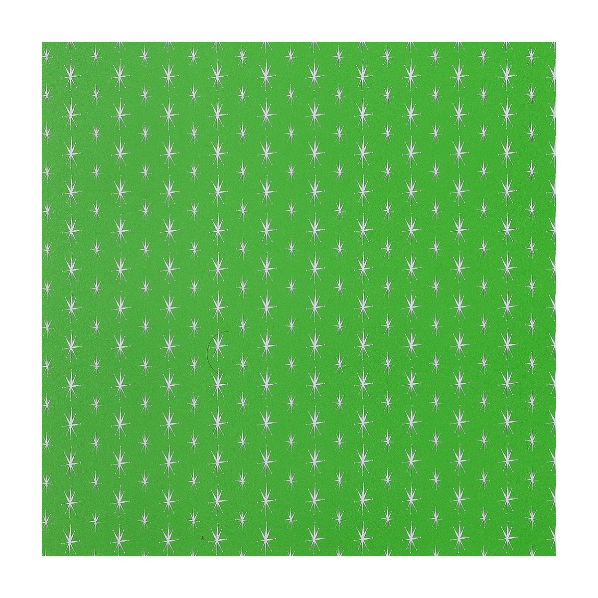 PatternPly® Full Coverage Retro Green Snowflakes sheet showing the pattern