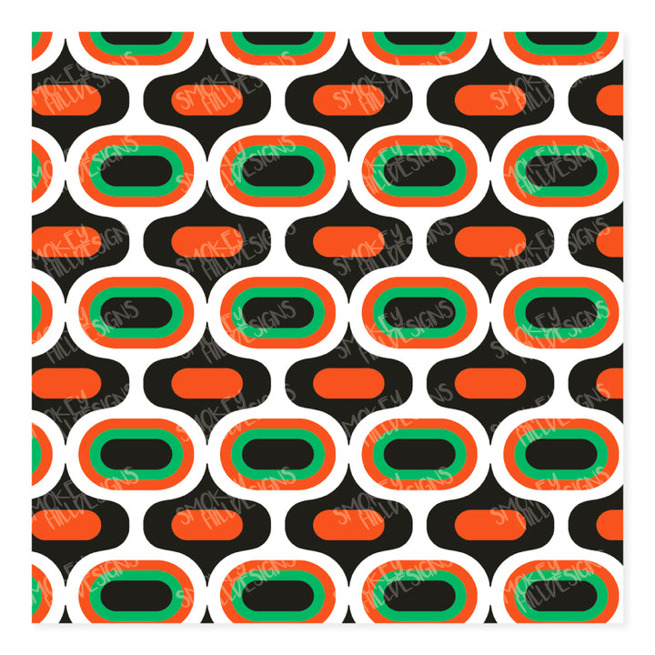 PatternPly® Scattered Retro Halloween Teardrop Trio