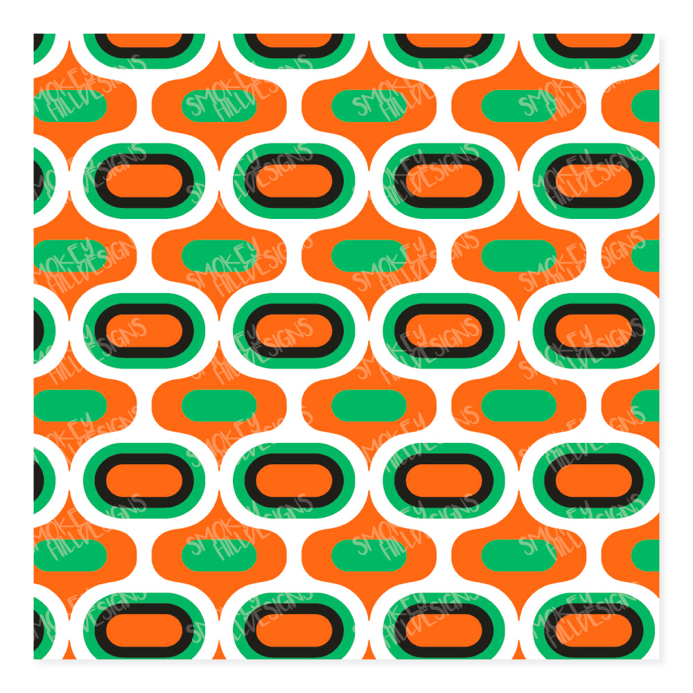 PatternPly® Scattered Retro Halloween Teardrop Trio