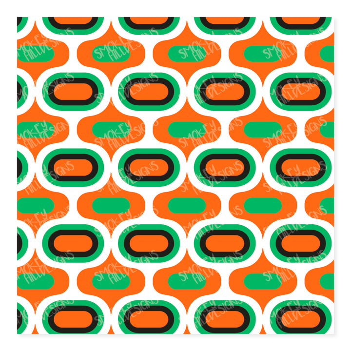 PatternPly® Scattered Retro Halloween Teardrop Trio