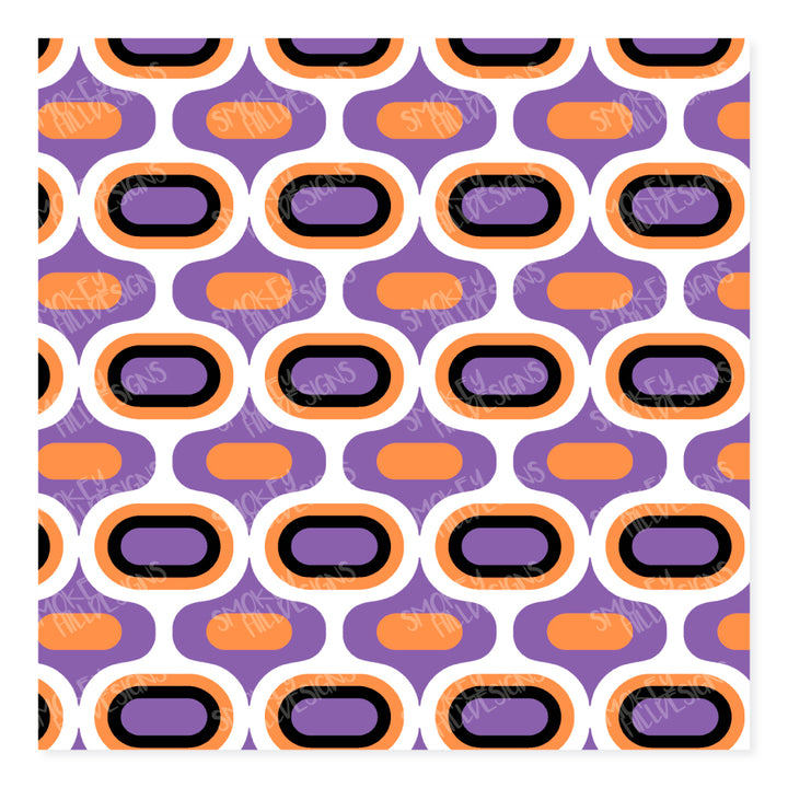 PatternPly® Scattered Retro Halloween Teardrop Trio