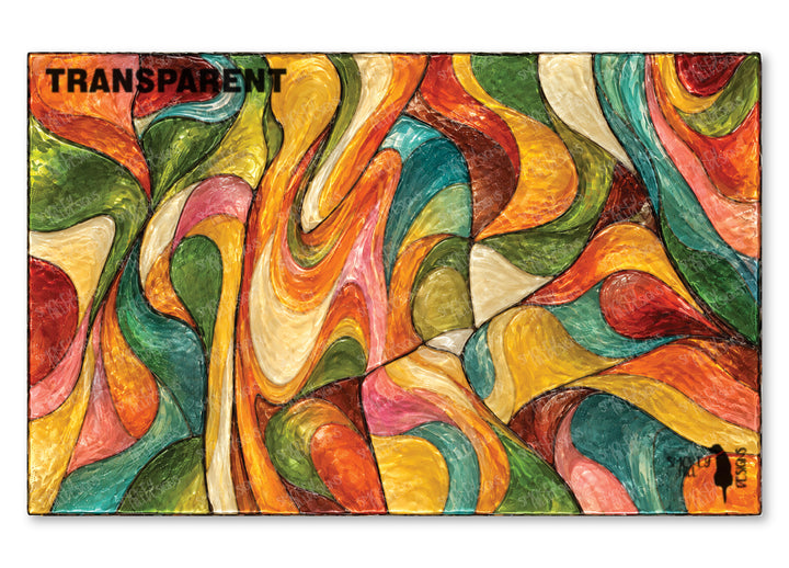 PatternPly® Transparent Realistic Retro Mod Stained Glass