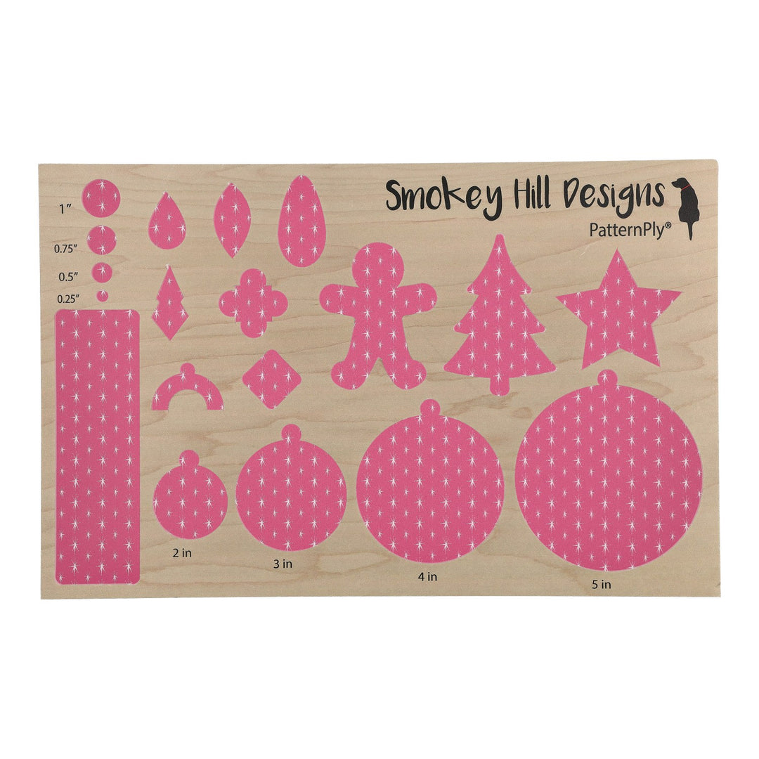 PatternPly® Full Coverage Retro Pink Snowflakes