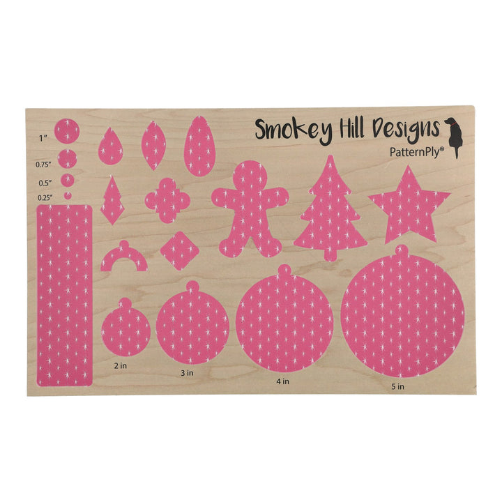 PatternPly® Full Coverage Retro Pink Snowflakes