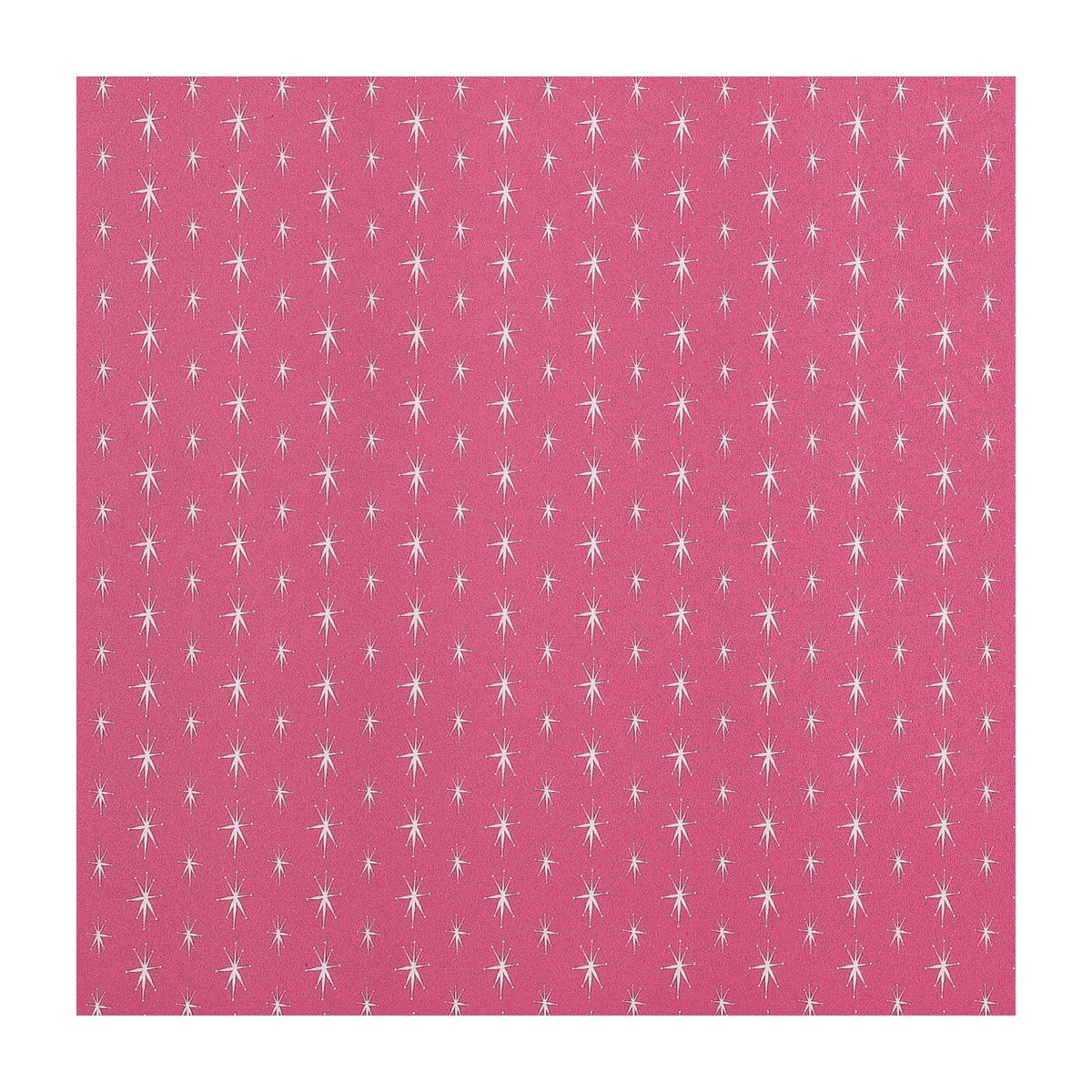 PatternPly® Full Coverage Retro Pink Snowflakes sheet showing the pattern