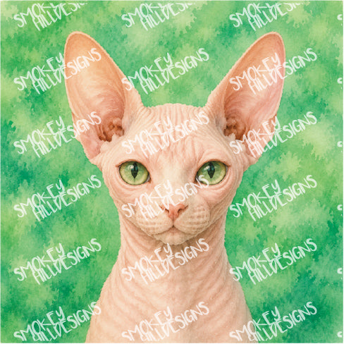 PatternPly® Full Coverage Cat Breed Series Volume 1 Cat Portraits in Watercolor 25