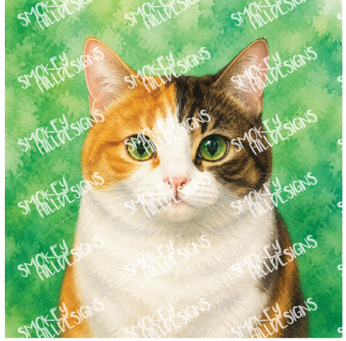 PatternPly® Transparent Cat Breed Series Volume 2 Cat Portraits in Watercolor 15