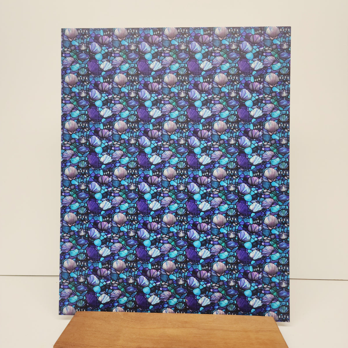 PatternPly® 19x24" Stained Glass Seashells Original Scale sheet showing the pattern
