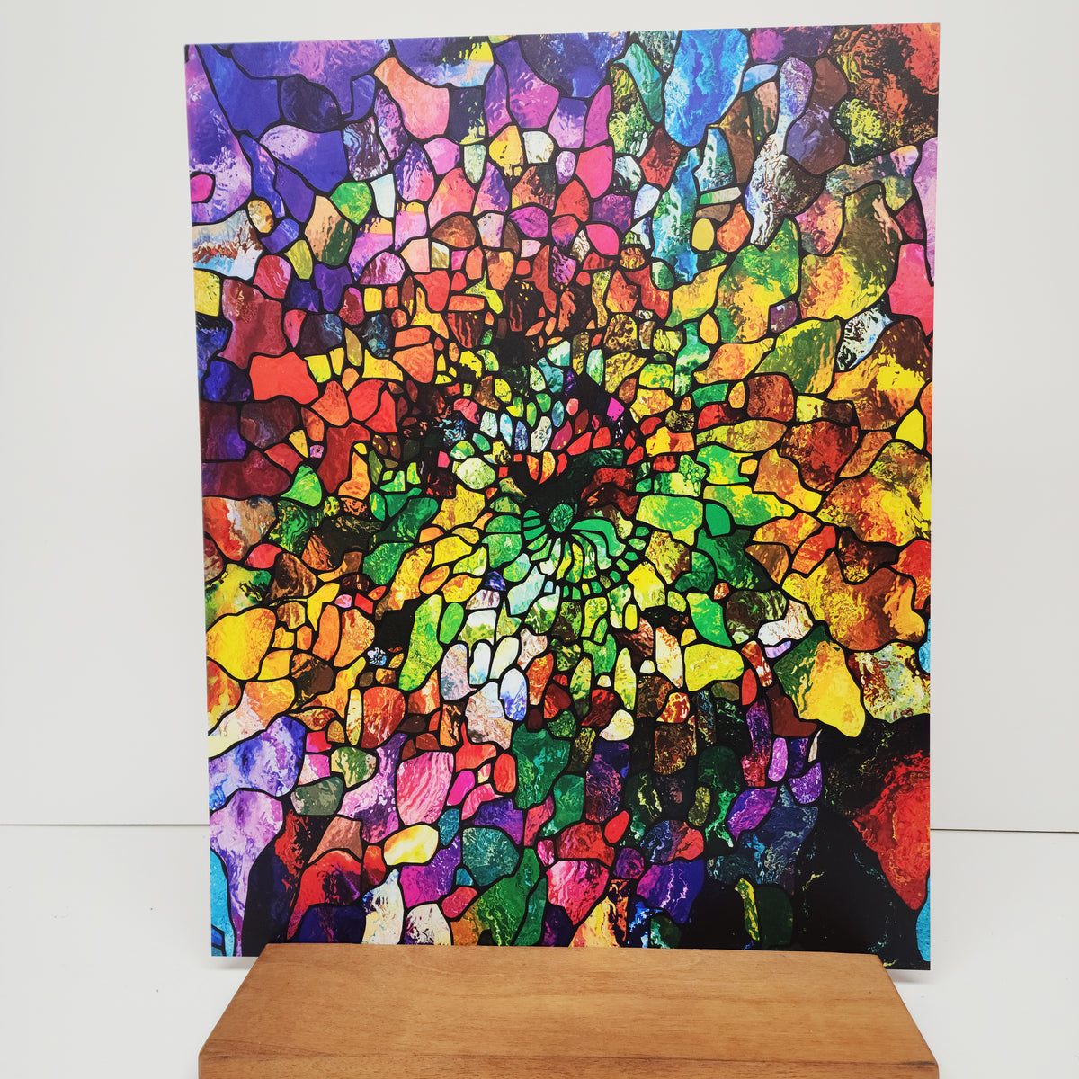 PatternPly® 19x24" Stained Glass Swirl XL Scale sheet showing the pattern