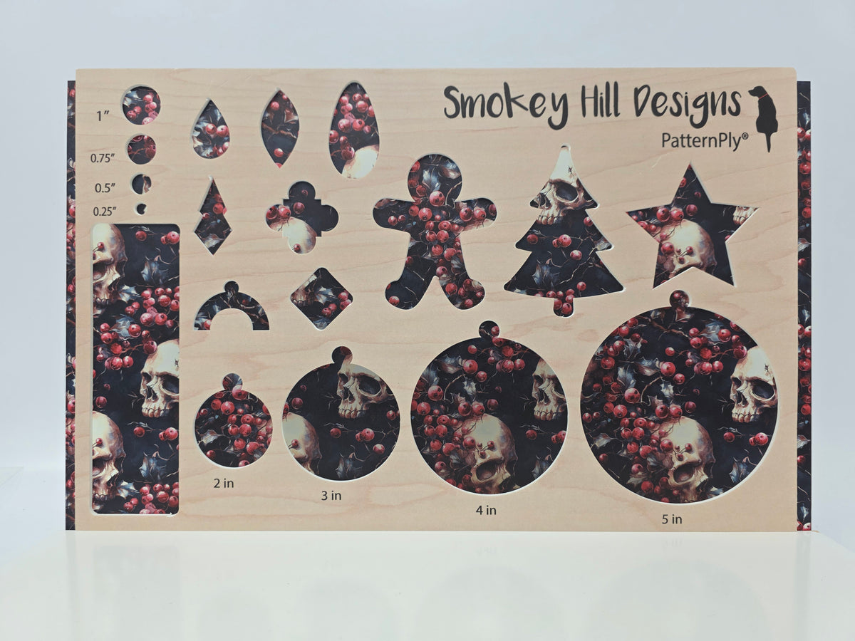 PatternPly® Transparent Skulls and Mistletoe LARGE product photo 3
