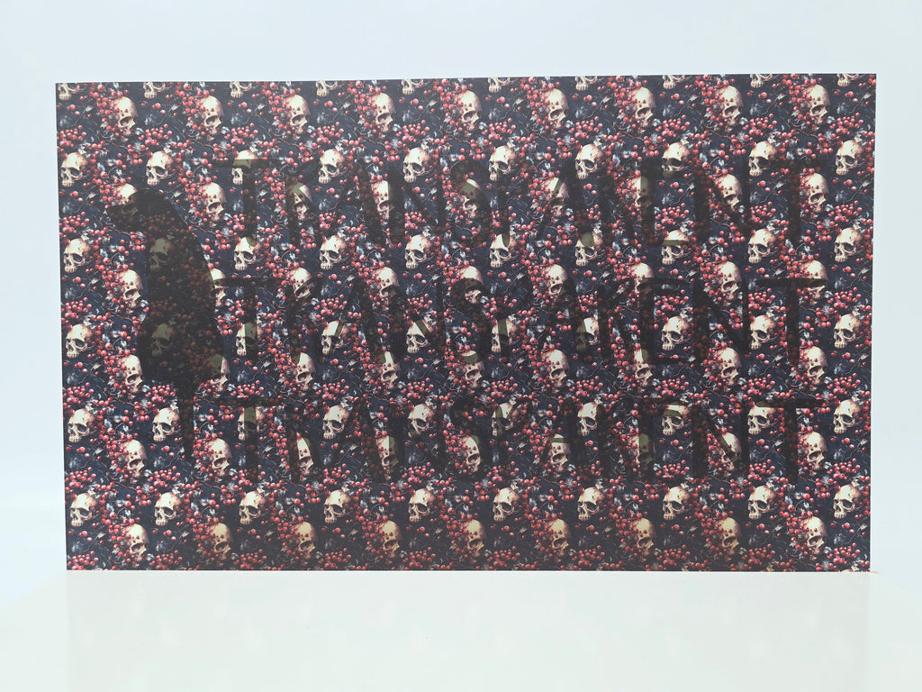 PatternPly® Transparent Skulls and Mistletoe sheet showing the pattern