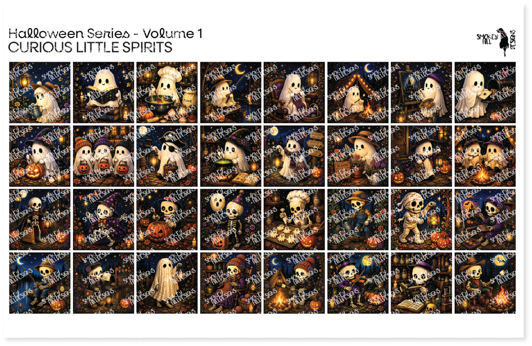 PatternPly® Transparent Halloween Series Volume 1 Curious Little Spirits Sampler