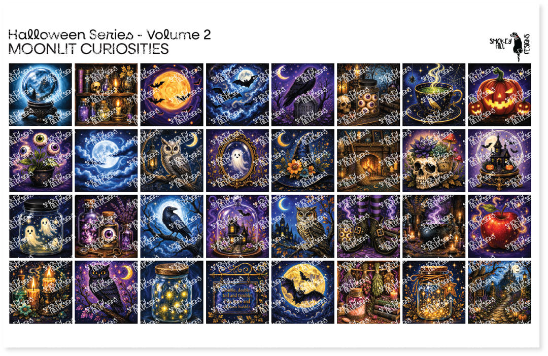 PatternPly® Transparent Halloween Series Volume 2 Moonlit Curiosities Sampler
