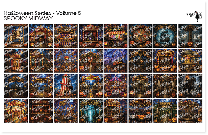 PatternPly® Full Coverage Halloween Series Volume 5 Spooky Midway Sampler