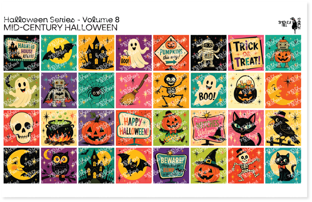 PatternPly® Full Coverage Halloween Series Volume 8 Mid Century Halloween Sampler