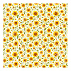 PatternPly® Scattered Swirling Sunflowers sheet showing the pattern