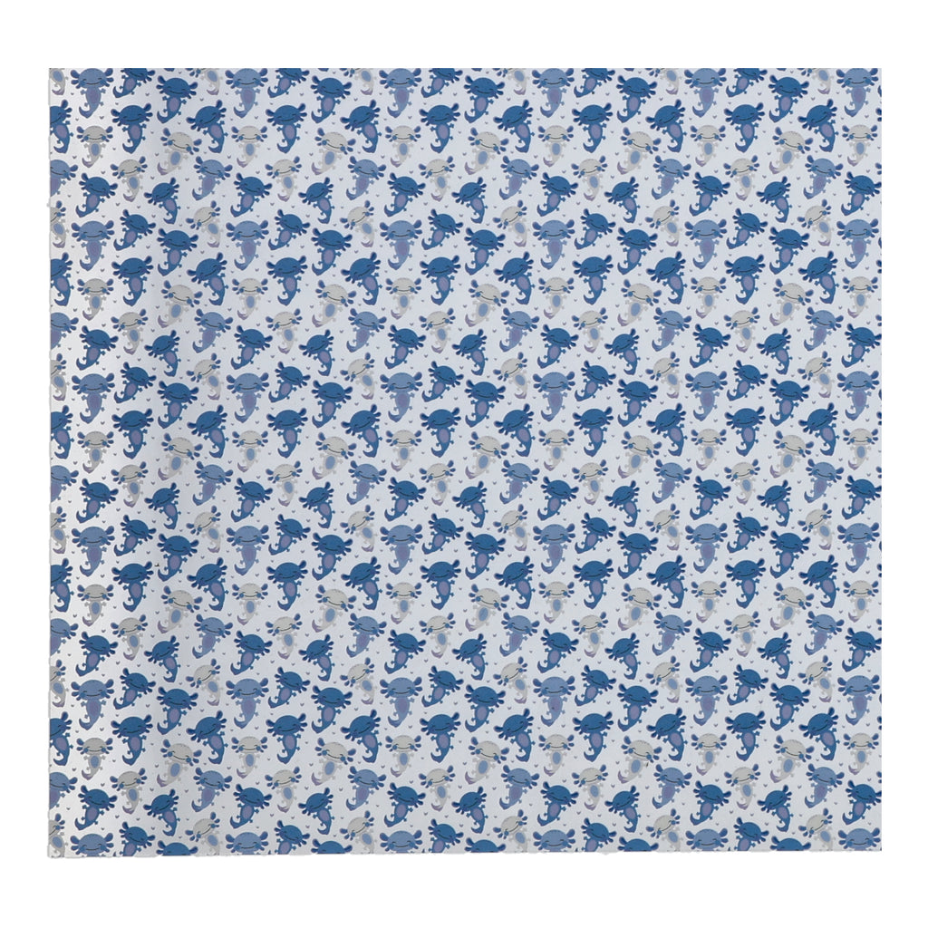 PatternPly® Scattered Blue Axolotls sheet showing the pattern