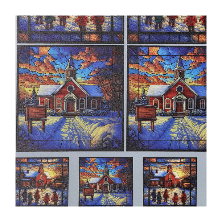 PatternPly® Full Coverage Schoolhouse In Winter 2 sizes