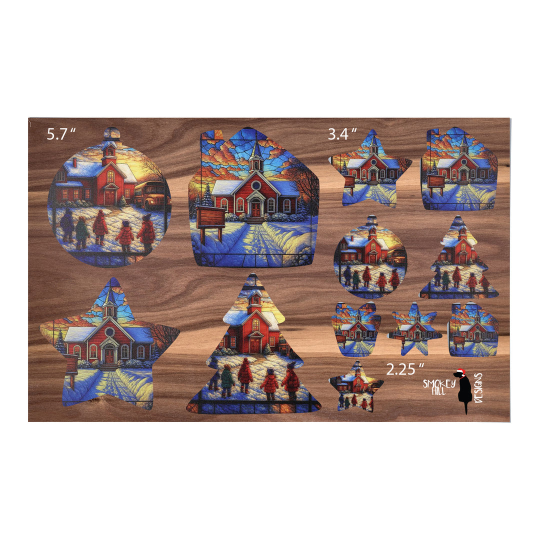 PatternPly® Full Coverage Schoolhouse In Winter 3 sizes