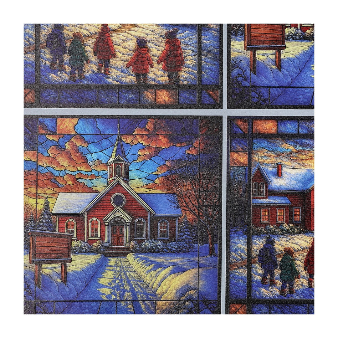 PatternPly® Full Coverage Schoolhouse In Winter 3 sizes