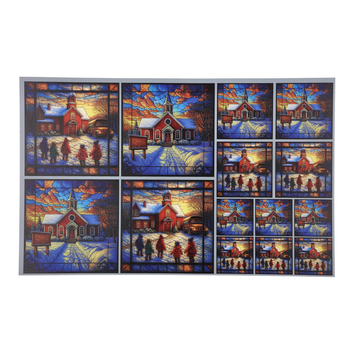 PatternPly® Full Coverage Schoolhouse In Winter 3 sizes