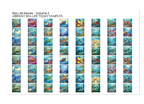 PatternPly® Full Coverage Sea Life Volume 1 Pastel Sea Life Teeny Sampler: sampler sheet of small art scene designs