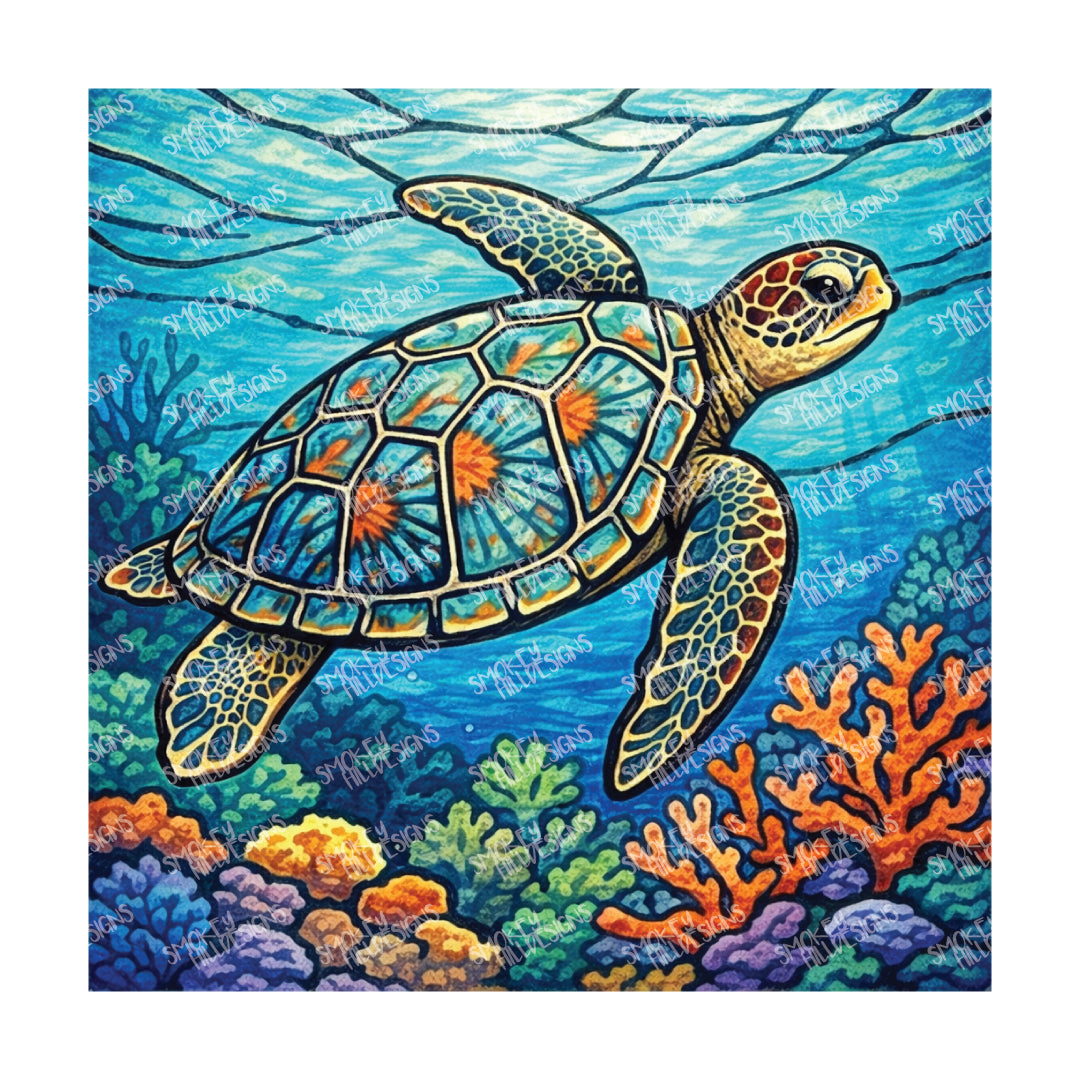 PatternPly® Transparent Sea Life Series Volume 2 Vibrant Sea Life Series 24 art scene artwork