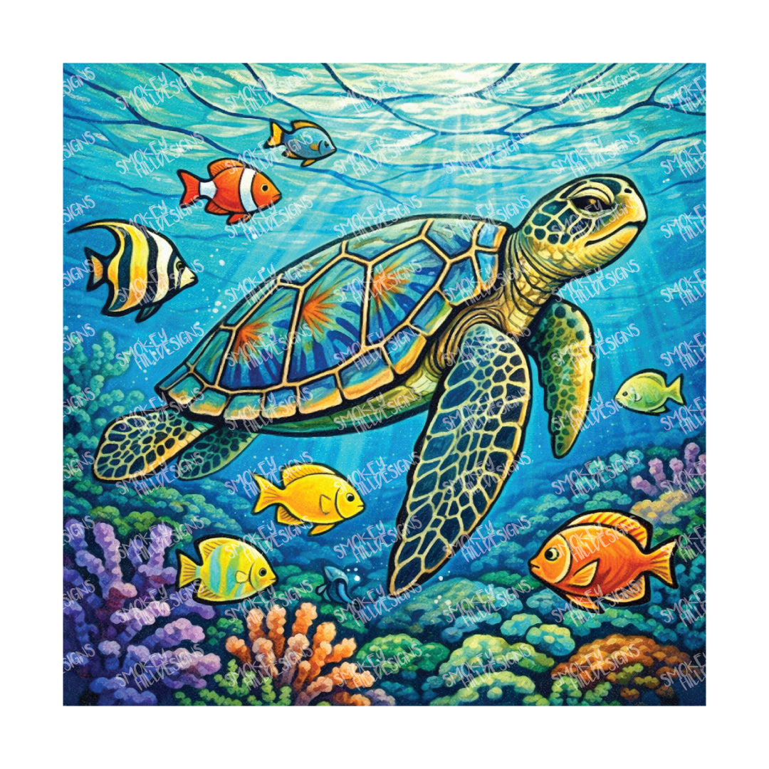 PatternPly® Transparent Sea Life Series Volume 2 Vibrant Sea Life Series 31 art scene artwork