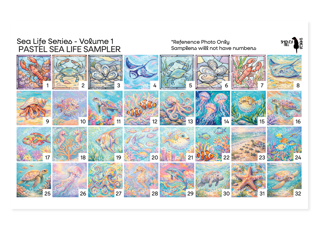 PatternPly® Transparent Sea Life Volume 1 Pastel Sea Life Sampler