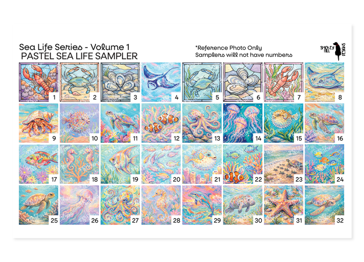 PatternPly® Transparent Sea Life Volume 1 Pastel Sea Life Sampler