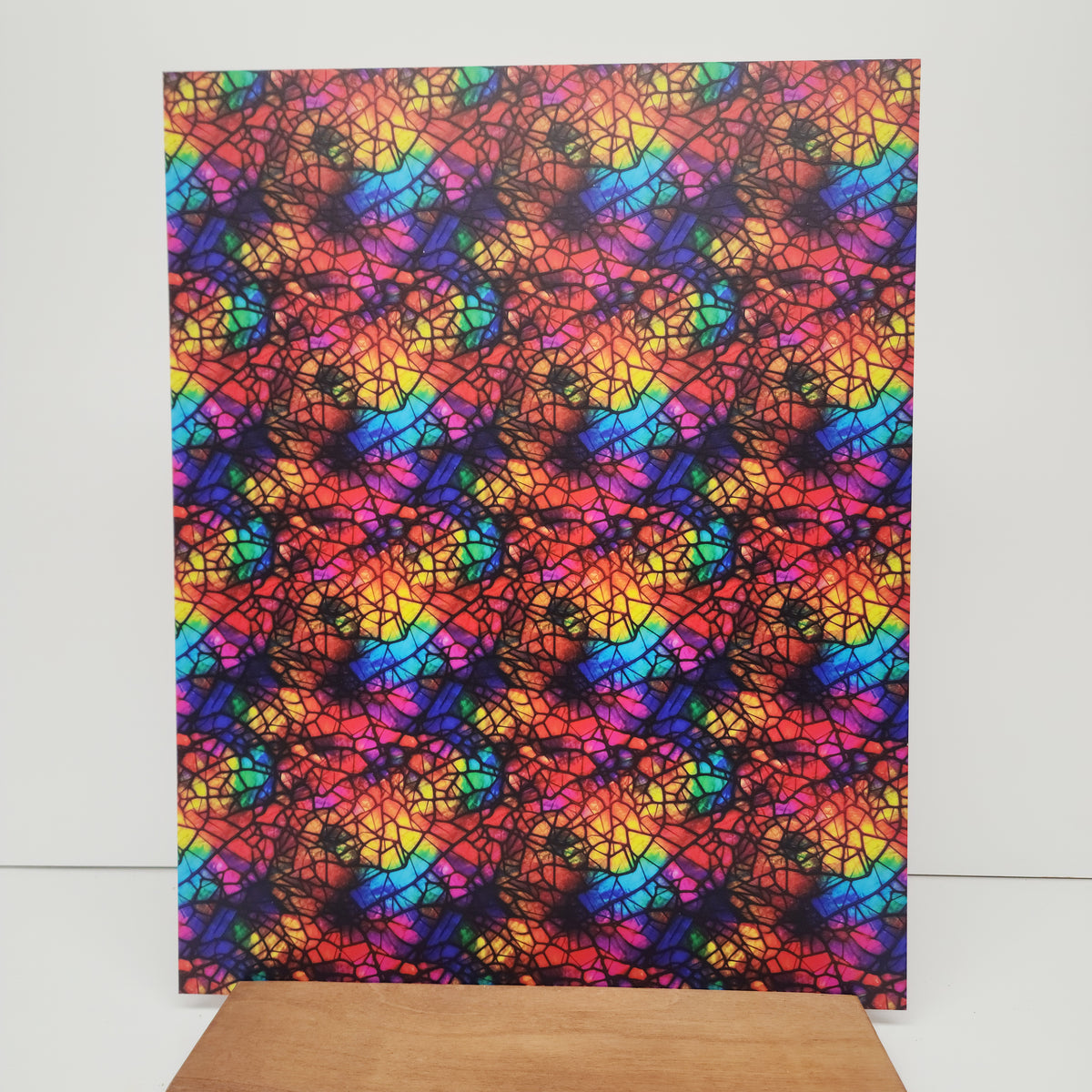PatternPly® 19x24" Shattered Rainbow Glass XL Scale sheet showing the pattern