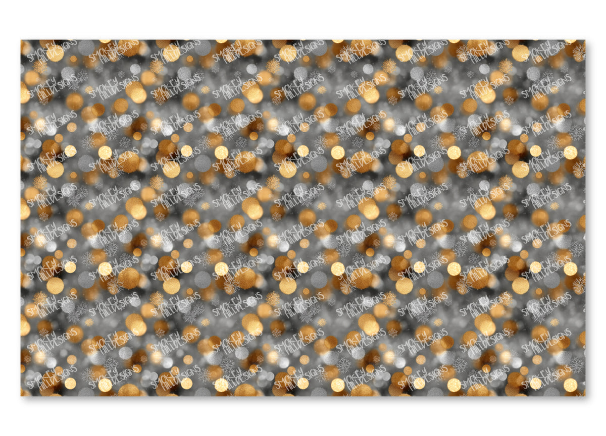 PatternPly® Full Coverage Silver and Gold Snow Bokeh product photo 2