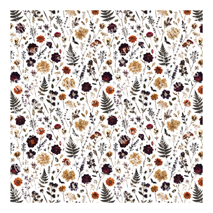 PatternPly® Scattered Skull Floral