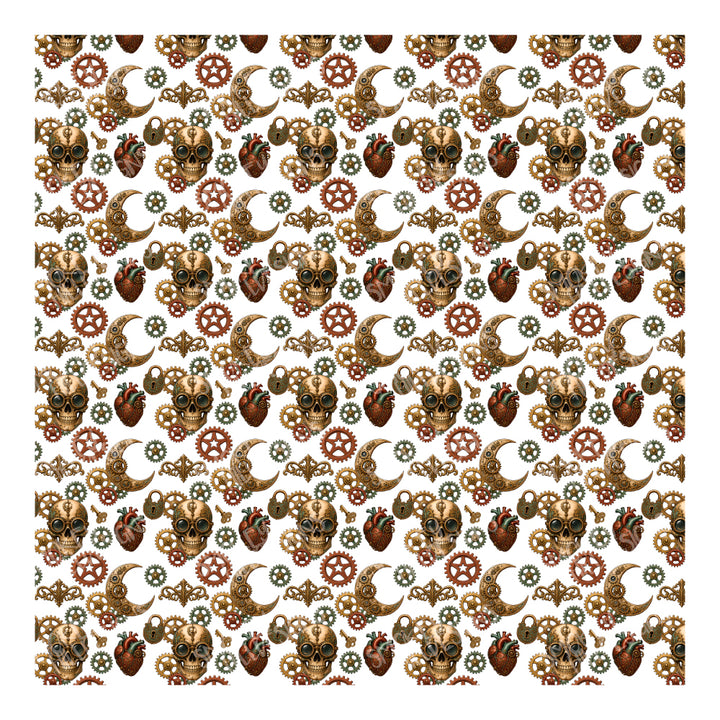 PatternPly® Scattered Skulls and Cogs