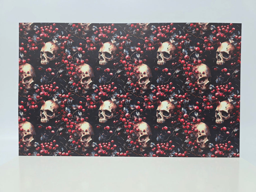 PatternPly® Full Coverage Skulls and Mistletoe LARGE product photo 2