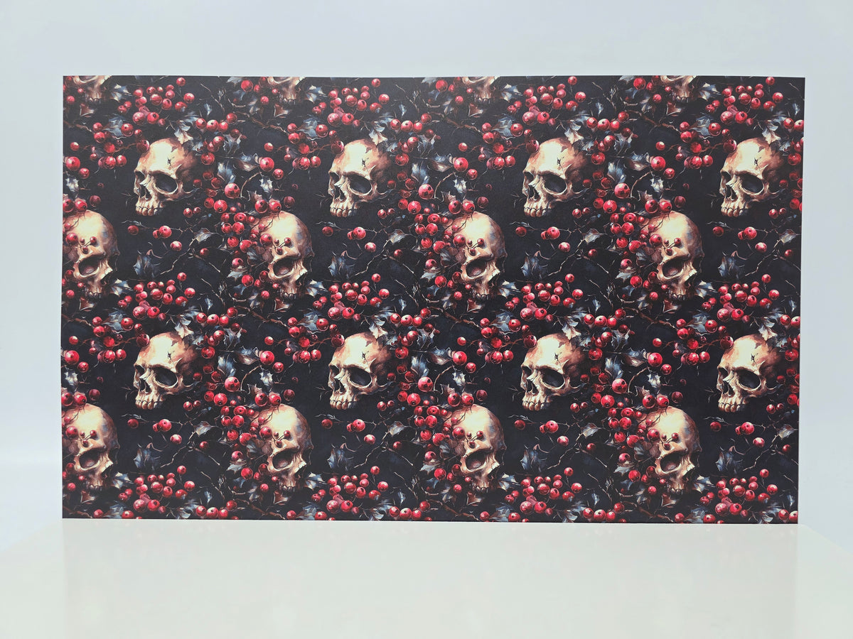 PatternPly® Full Coverage Skulls and Mistletoe LARGE product photo 2