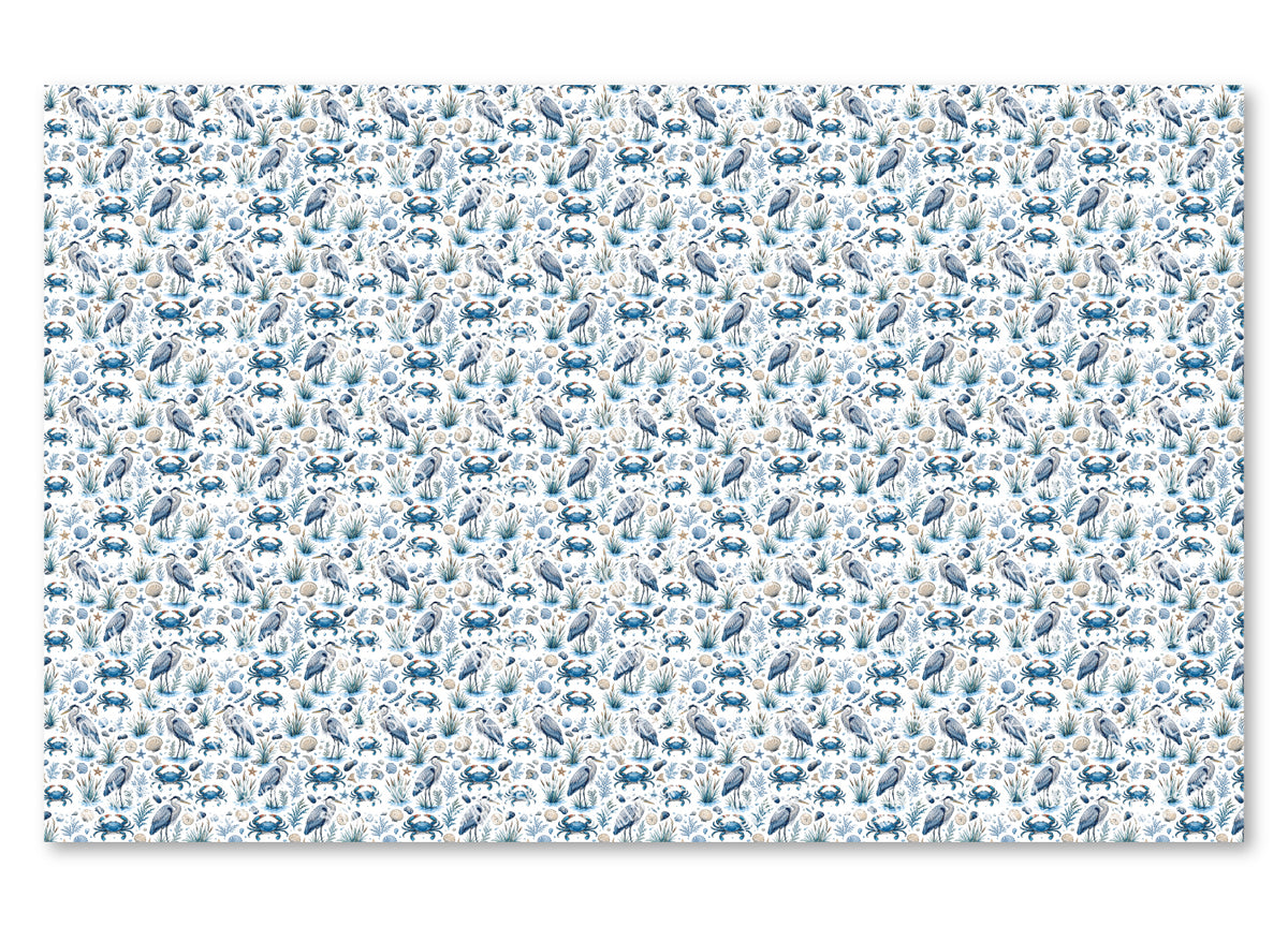 PatternPly® Scattered Blue Crab And Heron Micro product photo 2
