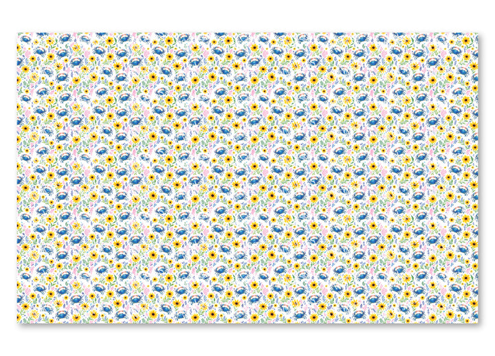 PatternPly® Scattered Blue Crab Floral Micro