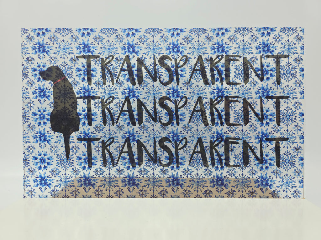 PatternPly® Transparent Chinoiserie Snowflakes sheet showing the pattern