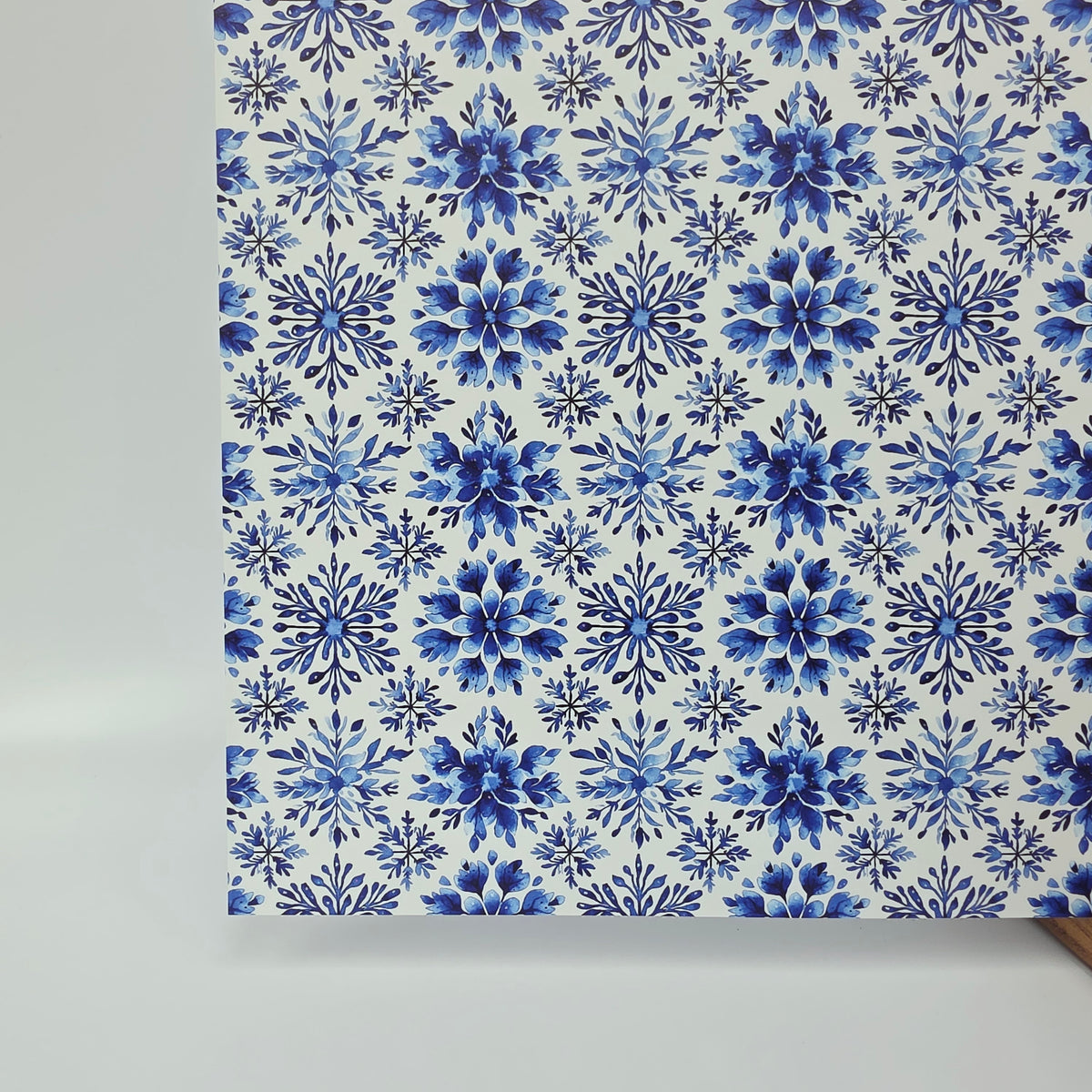 PatternPly® Full Coverage Chinoiserie Snowflakes sheet showing the pattern
