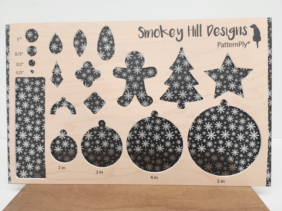 PatternPly® Scattered Snowflakes BLACK